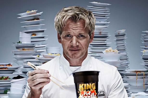 Gordon Ramsey Making a Pot Noodle